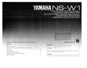 Yamaha NS-W1 Owner's Manual