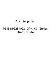 Acer P3251 User Manual