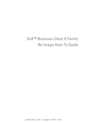 Dell Latitude E6400 XFR E-Family Re-Image Guide 