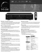 Denon DVD-2500 Literature/Product Sheet