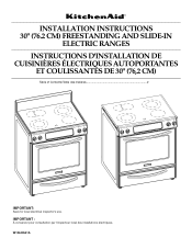 KitchenAid KERS807SBL Installation Instructions