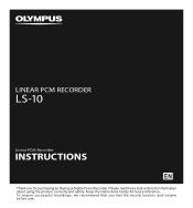 Olympus LS-10 LS-10 Instructions (English)