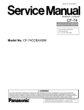 Panasonic CF-74ECBAXBM Service Manual