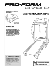 ProForm 370p Treadmill Dutch Manual