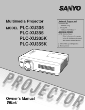 Sanyo PLC-XU305 Instruction Manual, PLC-XU355