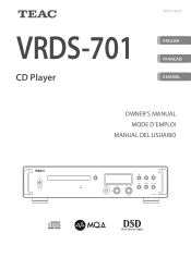TEAC VRDS-701 Owners Manual English Francais Espanol