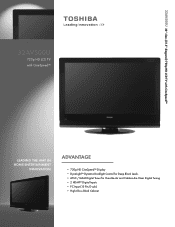 Toshiba 32AV500U Printable Spec Sheet