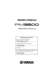 Yamaha PM3500 Owner's Manual (image)