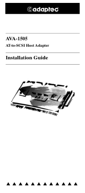 Adaptec AVA-1505 Installation Guide