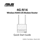 Asus 4G-N16 QSG Quick Start Guide for multiple languages