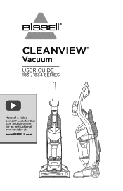 Bissell CleanView Bagless Vacuum Cleaner 1831 User Guide
