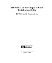 HP Visualize J7000 hp visualize workstation - fxe graphics card installation guide (a4552-90016)