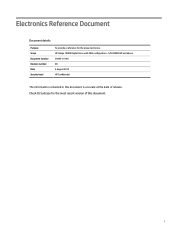 HP Indigo 10000 Electronics Reference Document -- CA493-01140 Rev 00