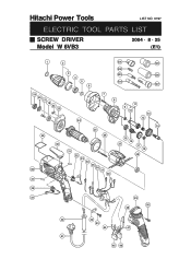 Hitachi W6VB3 Parts List