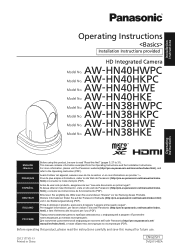 Panasonic AW-HN40H AW-HN38H Operating Instructions