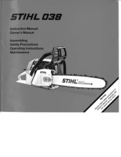 Stihl 038 Instruction Manual