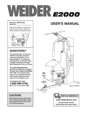 Weider E2000 English Manual