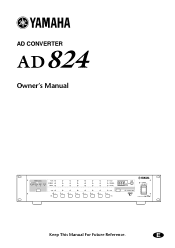 Yamaha AD824 AD824 Owners Manual
