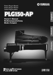 Yamaha PLG150-AP PLG150-AP Owners Manual