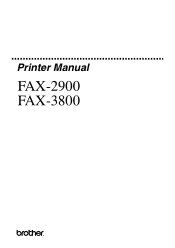 Brother International FAX-2900 Printer Users Guide