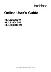 Brother International HL-L8360CDWT Online Users Guide HTML