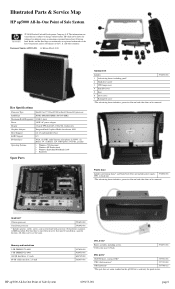 HP ap5000 Illustrated Parts & Service Map: HP ap5000 All-In-One Point of Sale System