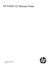 HP StoreVirtual 4335 9.5.01 HP P4900 G2 Release Notes (AX696-96174, February 2012)
