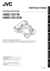 JVC HMD-VS1DW Operation Manual