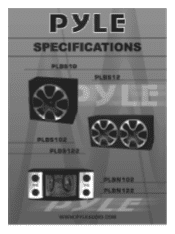 Pyle PLBS10 PLBS10 Manual 1
