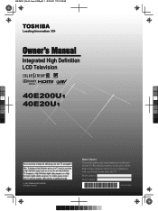 Toshiba 40E20U1 Owners Manual