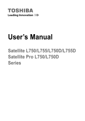Toshiba Satellite L750D User Manual