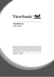 ViewSonic ViewPad 7e ViewPad 7E User Guide (English)