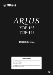 Yamaha YDP-163 YDP-163_143 MIDI Reference