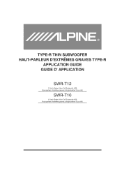 Alpine SWR-T12 Swr-t10/12 Install Guide (english)