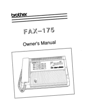 Brother International FAX-175 Users Manual - English