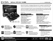EVGA GeForce GTX 460 1024MB FPB Free Performance Boost PDF Spec Sheet