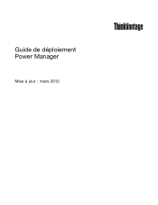 Lenovo ThinkCentre Edge 91 (French) Power Manager Deployment Guide