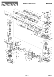 Makita HR4001C Parts Breakdown