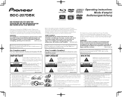 Pioneer BDC-207DBK Installation Manual