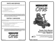 Weed Eater ONE Parts List