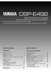 Yamaha DSP-E492 Owner's Manual