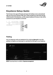 Asus ROG Strix SCAR III Keystone Setup Quick Guide