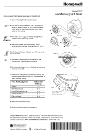 Honeywell CT87 Owner's Manual