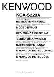 Kenwood KCA-S220A Instruction Manual