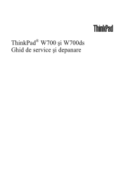 Lenovo ThinkPad W700 (Romanian) Service and Troubleshooting Guide