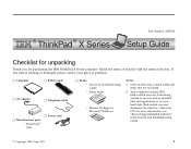 Lenovo ThinkPad X23 English - ThinkPad X23 Setup Guide