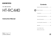 Onkyo HT-RC440 Owner Manual