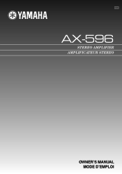 Yamaha AX 596 MCXSP10 Manual