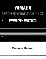 Yamaha PSR-600 Owner's Manual (image)