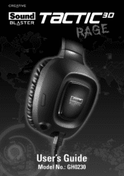 Creative Sound Blaster Tactic3D Rage USB V2.0 User Guide